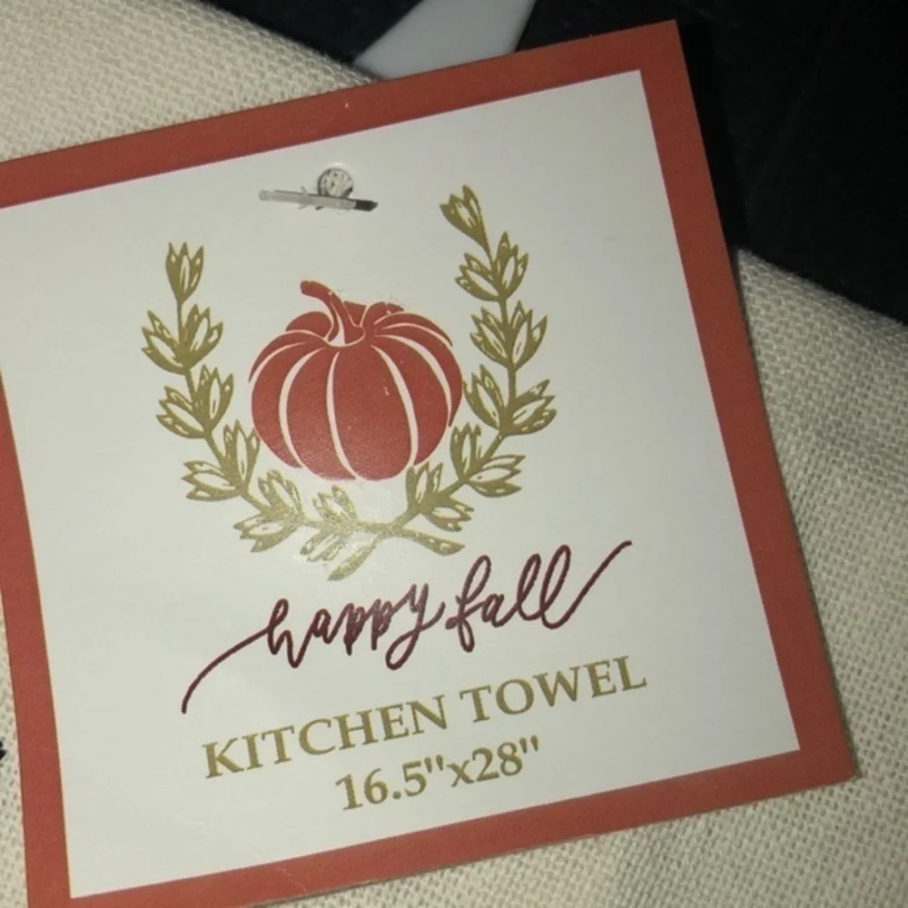 Hello Pumpkin Fall Kitchen‎ Towel Buffalo Plaid New